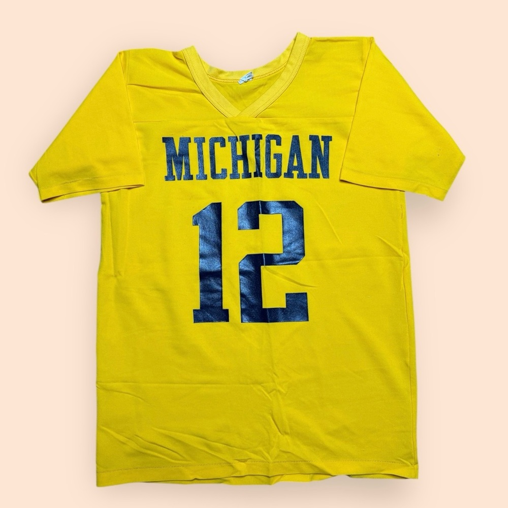 Vintage 1980s Michigan Wolverines Football Jersey Shirt Don Alleson Men’s Large